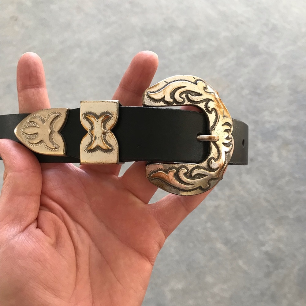 Unlisted Black leather belt